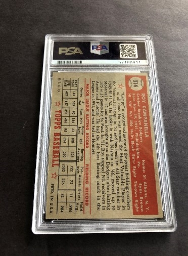 1952 Topps Roy Campanella PSA 5 ex baseball card #314  Nice color and sharp corners