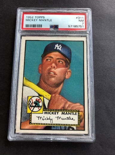 1952 Topps Mickey Mantle PSA 7 Near Mint Baseball Card #311 GORGEOUS!
