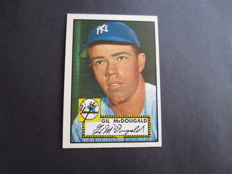1952 Topps Gil McDougald high number rookie baseball card #372 in beautiful condition!