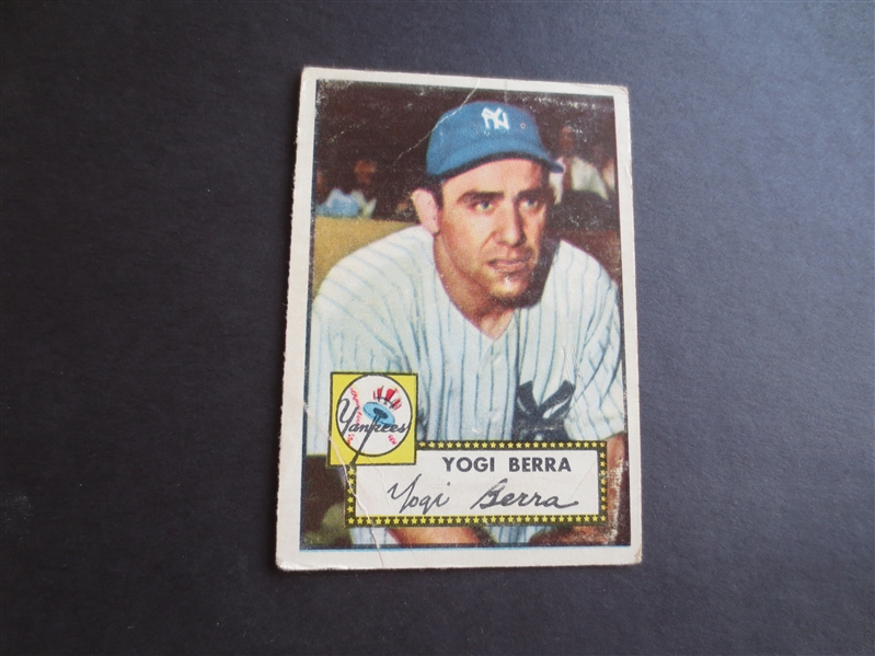 1952 Topps Yogi Berra Baseball Card in affordable condition #191 Hall of Famer     3