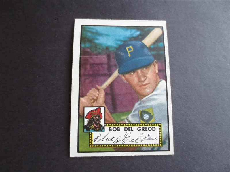 1952 Topps Bob Del Greco High Number #353 baseball card in beautiful condition