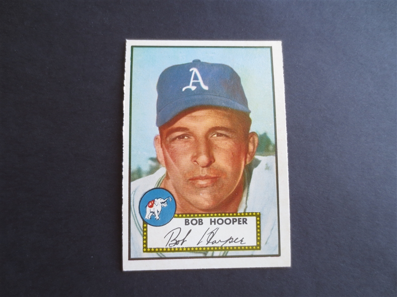 1952 Topps Bob Hooper High Number #340 baseball card in very nice shape!