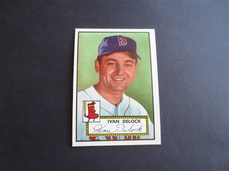 1952 Topps Ivan Delock High Number #329 Baseball Card in Beautiful Condition