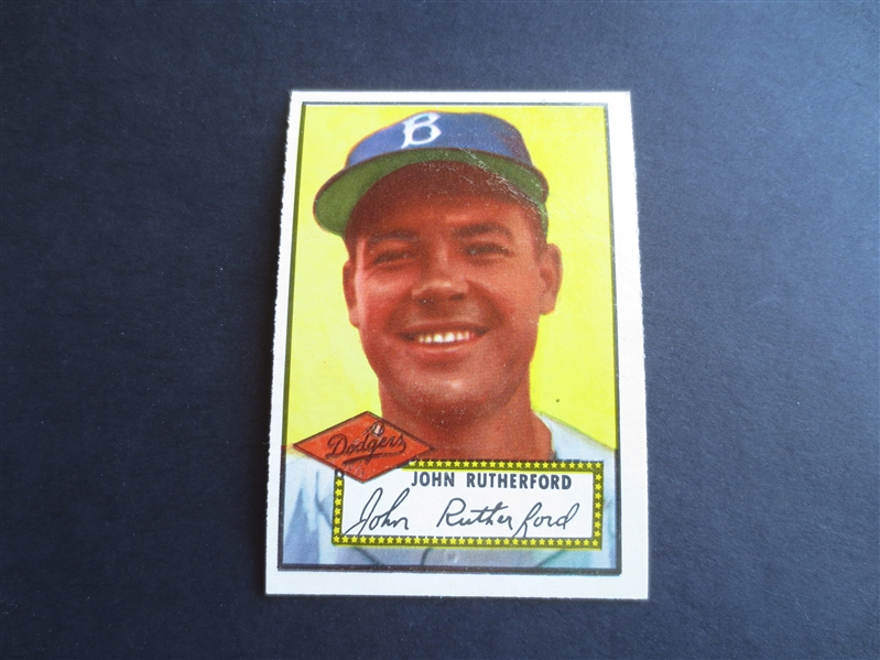 1952 Topps John Rutherford High Number Baseball Card #320 in very nice condition!