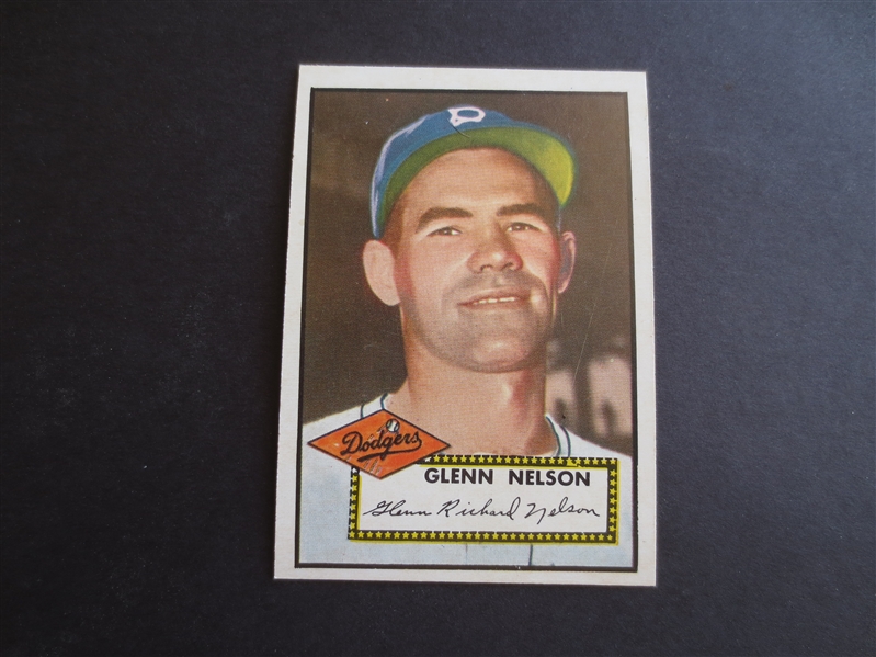 1952 Topps Glenn Nelson High Number #390 baseball card in great condition