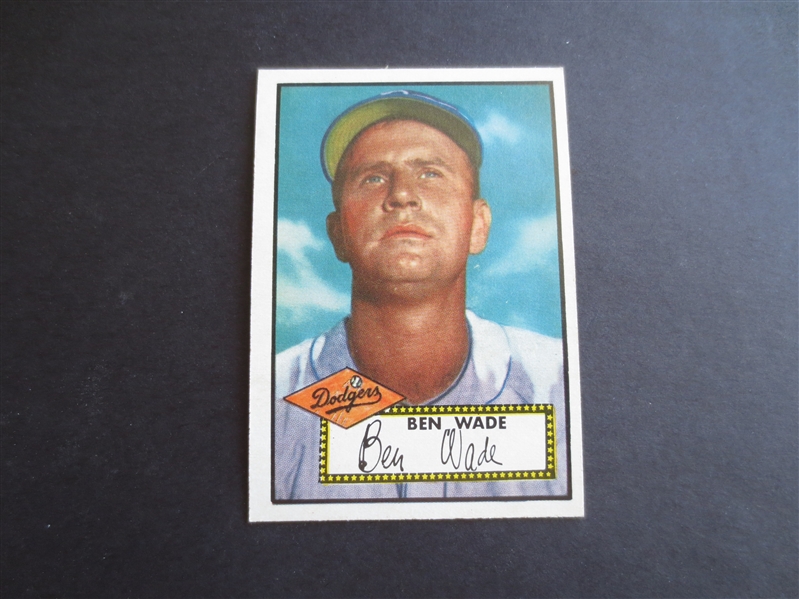 1952 Topps Ben Wade High Number #389 Baseball Card in Super Condition 