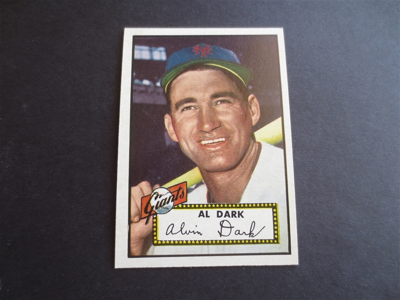 1952 Topps Al Dark High Number #351 Baseball Card in Great Condition!