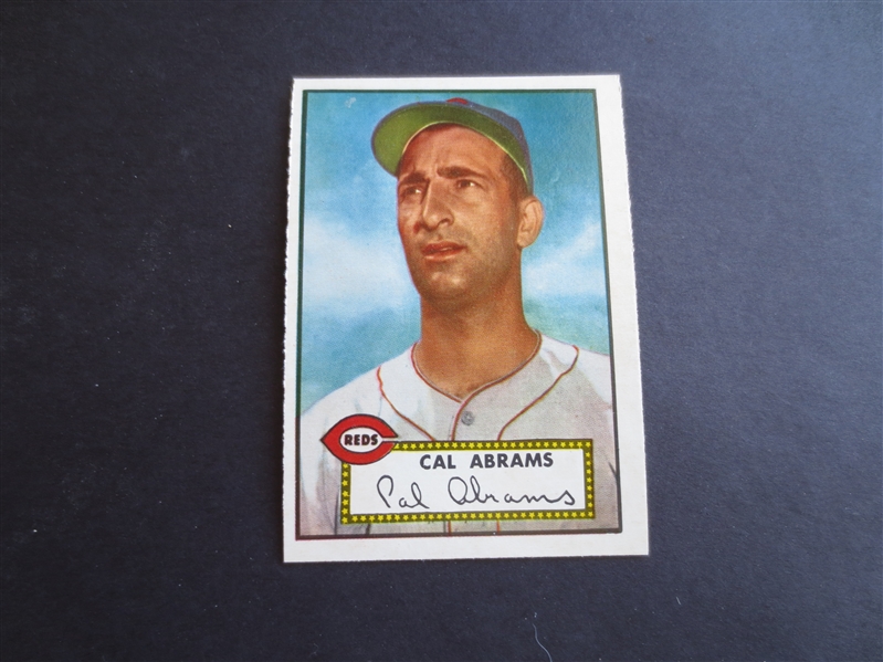 1952 Topps Cal Abrams High Number #350 Baseball Card in Very Nice Shape!