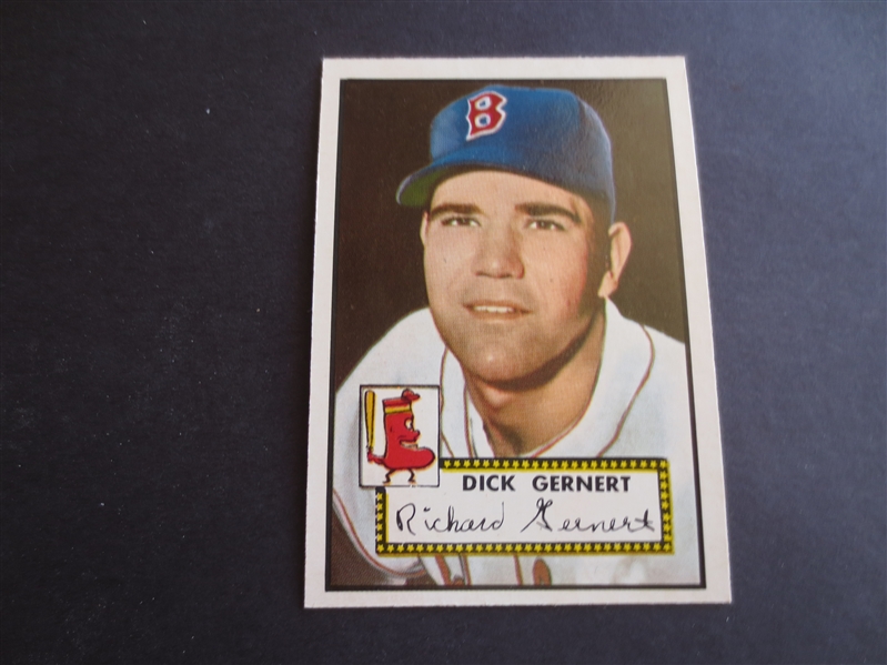 1952 Topps Dick Gernert High Number Baseball Card #343 in Superior Condition