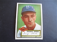 1952 Topps George Shuba High Number #326 Baseball Card in Superior Condition