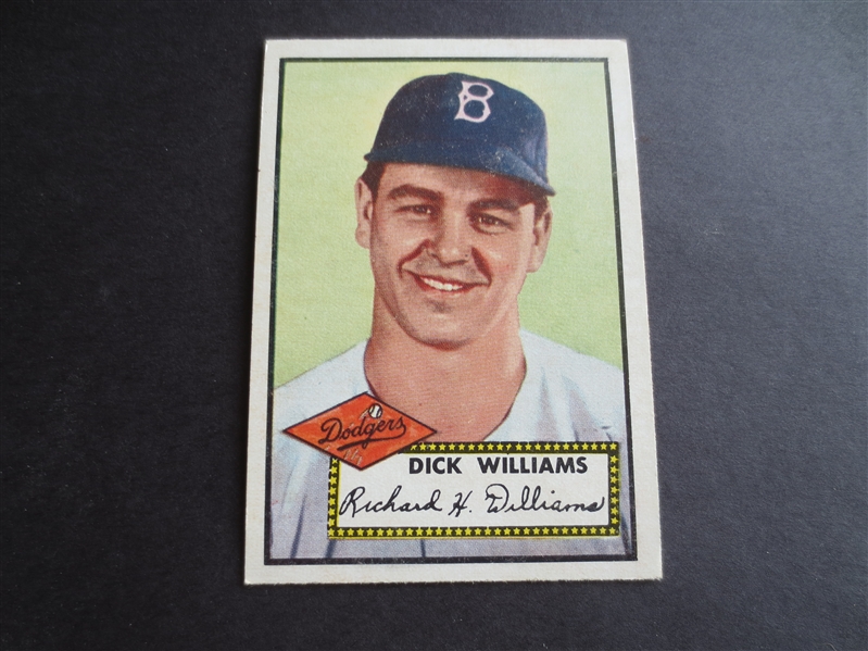 1952 Topps Dick Williams High Number #396 rookie baseball card in very nice condition          7