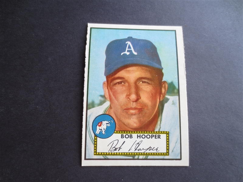 1952 Topps Bob Hooper High Number #340 baseball card in great condition!             75