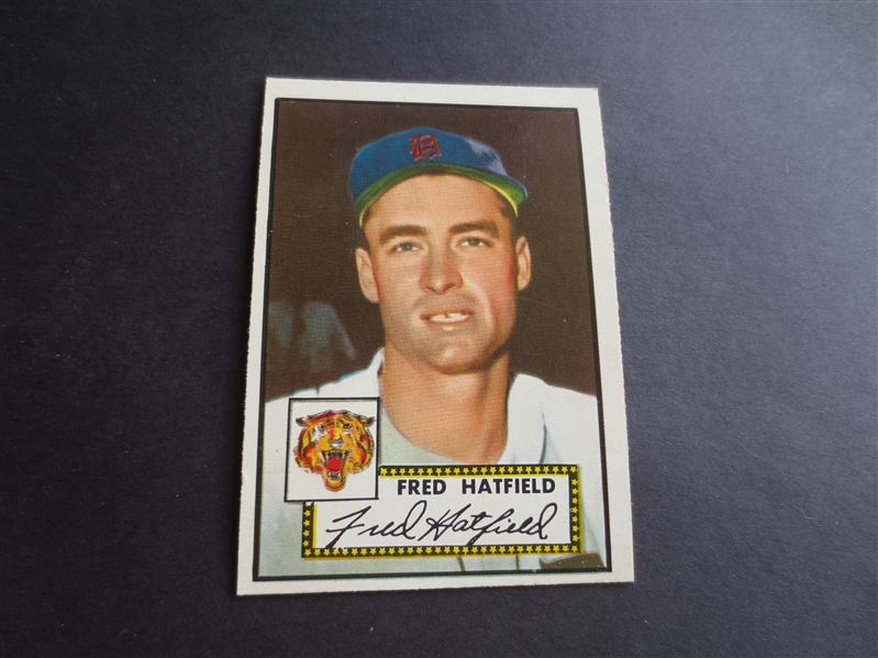 1952 Topps Fred Hatfield High Number #354 Baseball Card in great condition              75