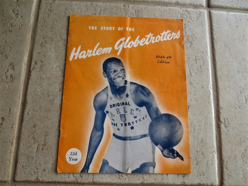 1948-49 Edition The Story of the Harlem Globetrotters Program/yearbook