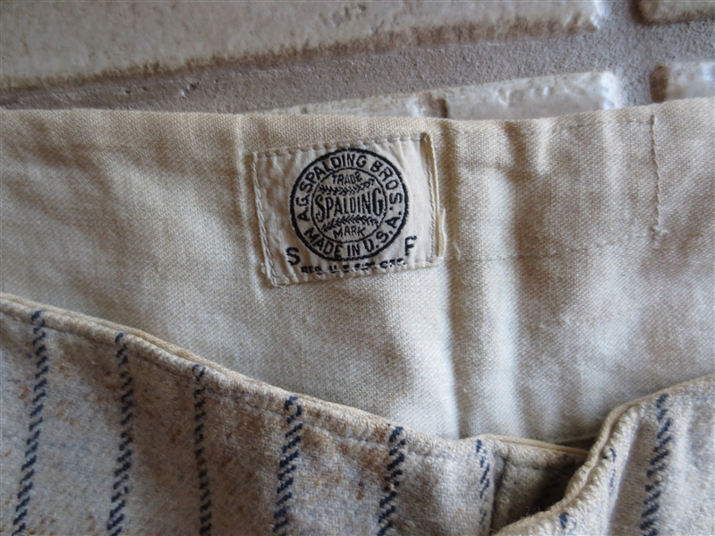 1914-30's Spalding Baseball Jersey and Pants A with cloth patches