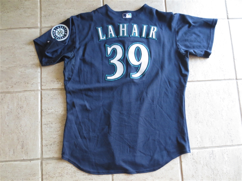2008 Seattle Mariners Bryan LaHair Game Worn Jersey by Majestic #39 with patches