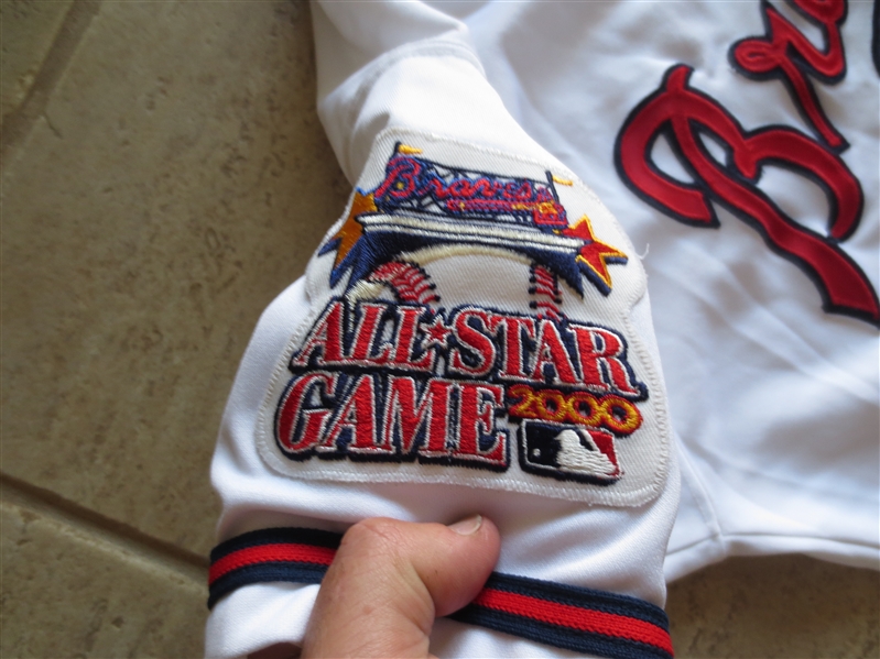 2000 Atlanta Braves John Burkett Game Worn Jersey with All Star Game Patch #19 by Russell