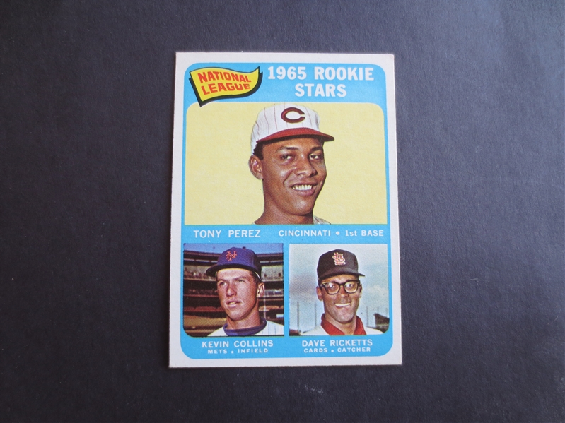 1965 Topps Tony Perez Rookie Baseball Card in Great Condition #581