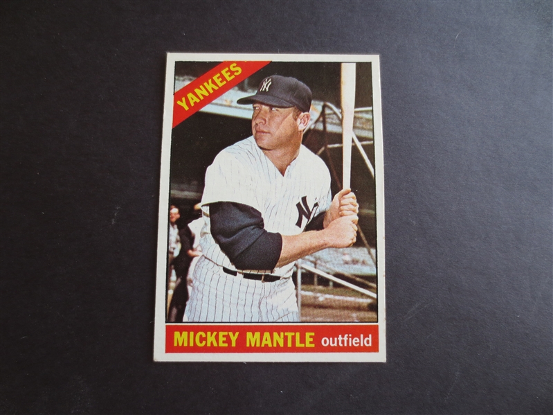 1966 Topps Mickey Mantle Baseball Card in Beautiful Condition #50 Send to PSA?