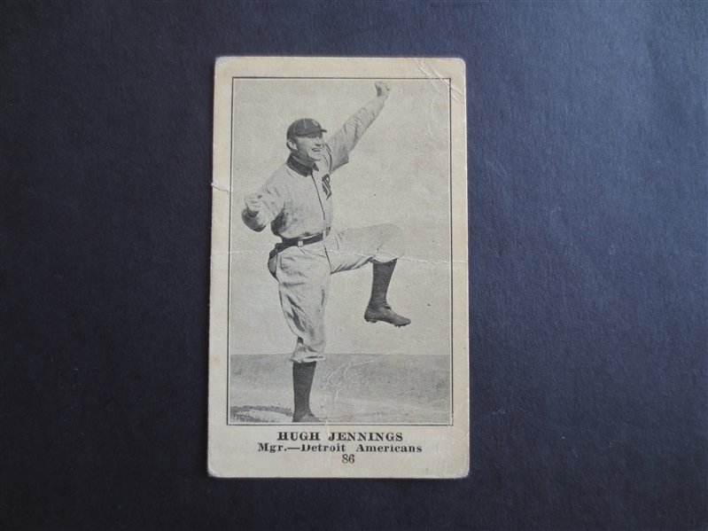 1917 Collins-McCarthy Hugh Jennings E135 Baseball Card  Hall of Famer!