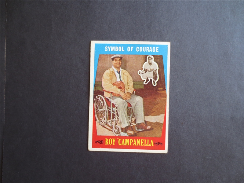 1959 Topps Roy Campanella Symbol of Courage Baseball Card #550 in affordable condition