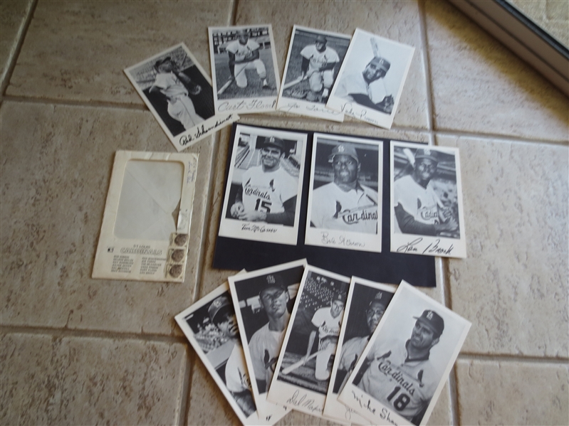 (12) 1969 St. Louis Cardinals Complete Team Player Photos including Gibson, Brock, Torre