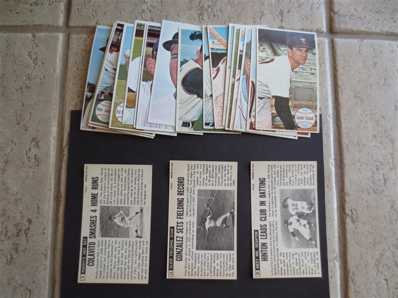 (28) different 1964 Topps Giants in Assorted Condition with Rocky Colavito and Joe Torre