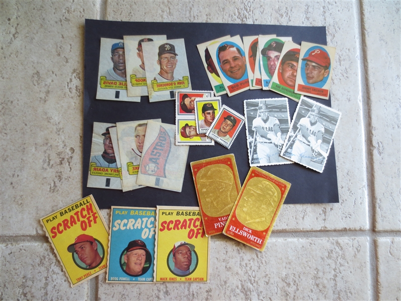 (25) 1960's and 70's Topps Baseball Inserts 
