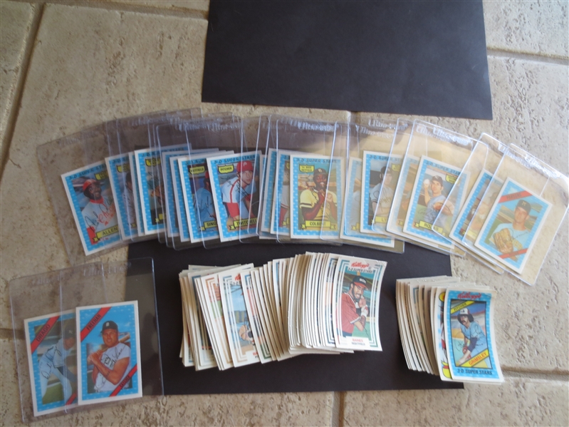 (80) 1972, 1974, and 1983 Kellogg's 3D Baseball Cards with Hall of Famers