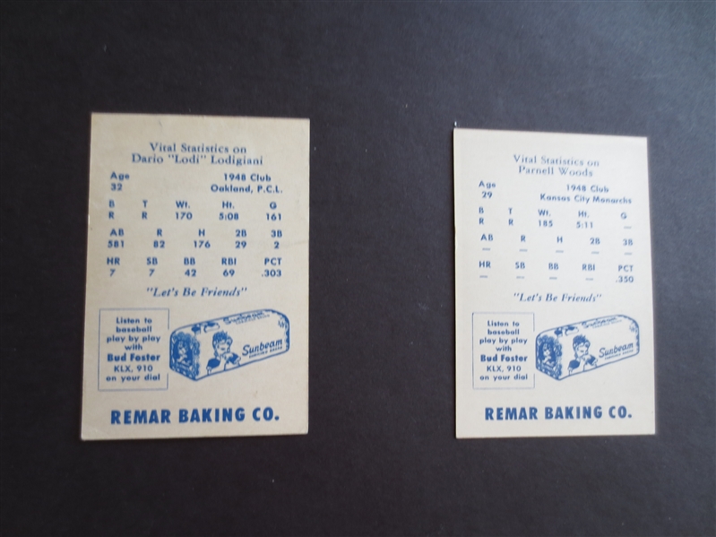 (9) 1940's Remar Oakland Oaks Baseball Cards