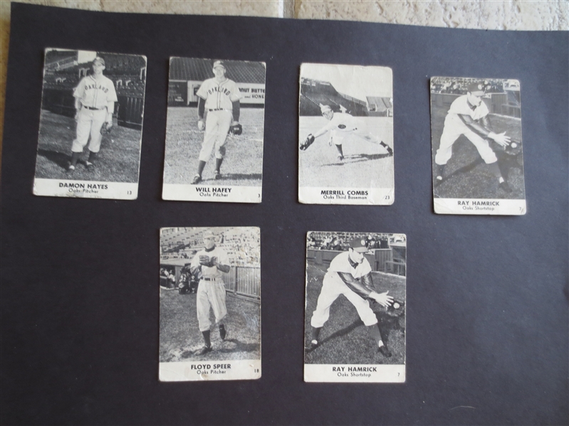 (16) 1947 & 1948 Smith's Oakland Oaks Baseball Cards in assorted condition with some dups