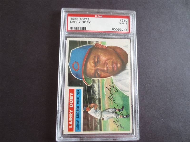 1956 Topps Larry Doby PSA 7 near mint baseball card with no qualifiers