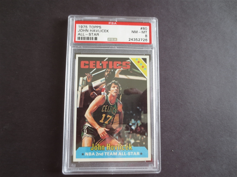 1975 Topps John Havlicek All-Star PSA 8 near mint-mint basketball card #80