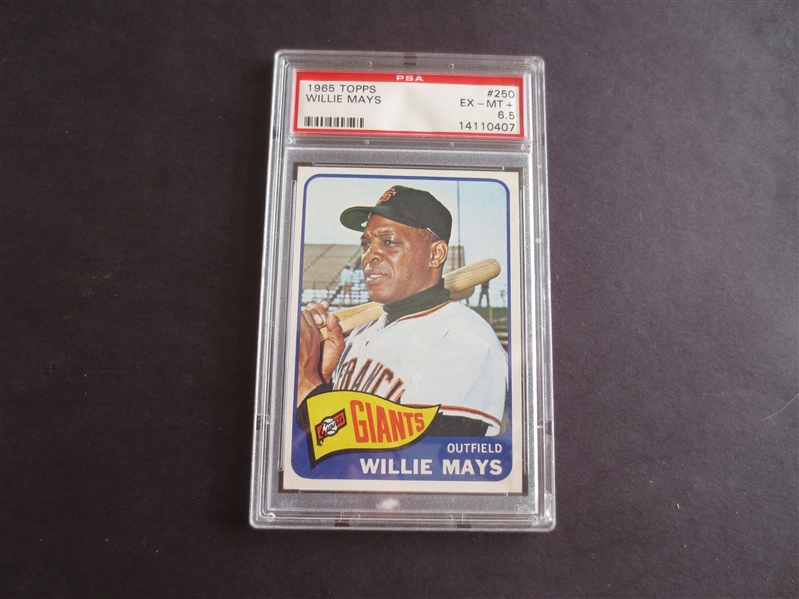 1965 Topps Willie Mays PSA 6.5 ex-mt+ baseball card #250