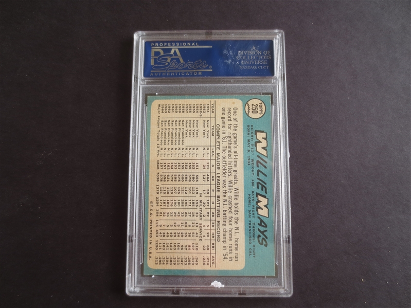 1965 Topps Willie Mays PSA 6.5 ex-mt+ baseball card #250