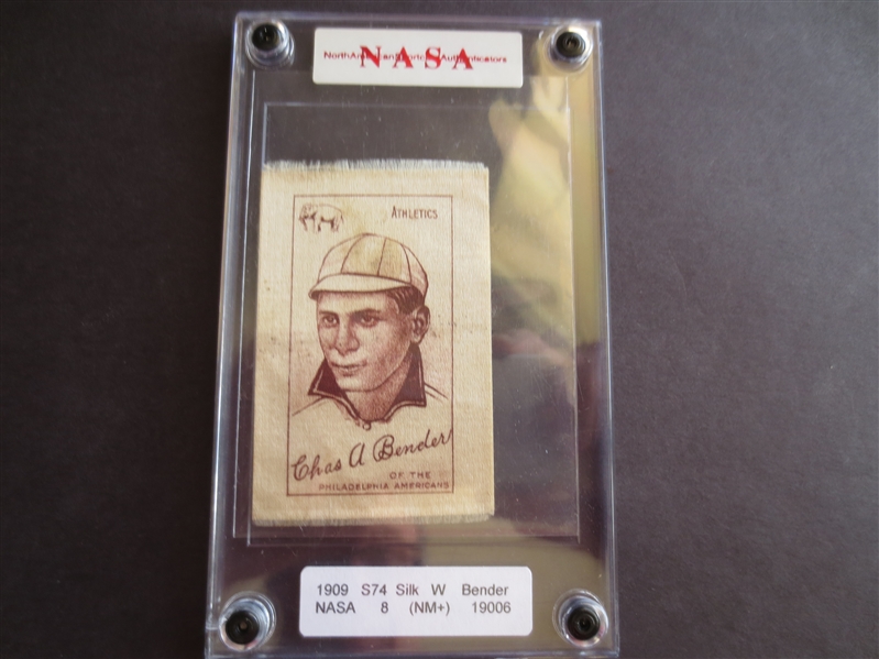 1909 S74 Silk Chief Bender NASA 8 nmt+ Baseball  Hall of Famer