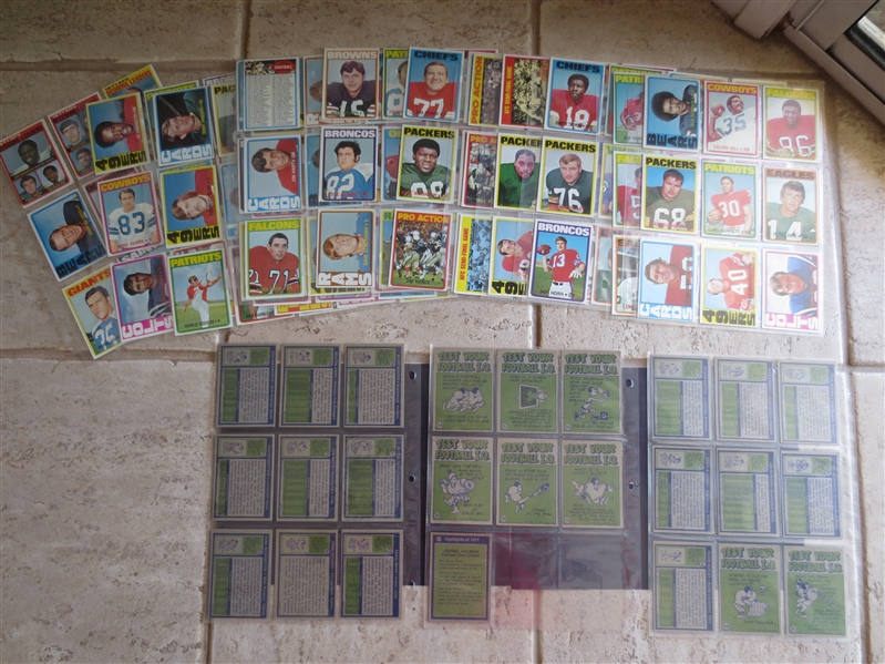 (150) 1972 Topps Football Cards with superstars in very nice condition!