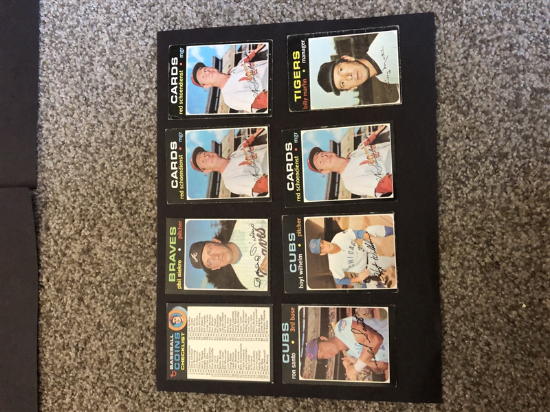 (900) 1971 Topps Baseball Cards with Hall of Famers