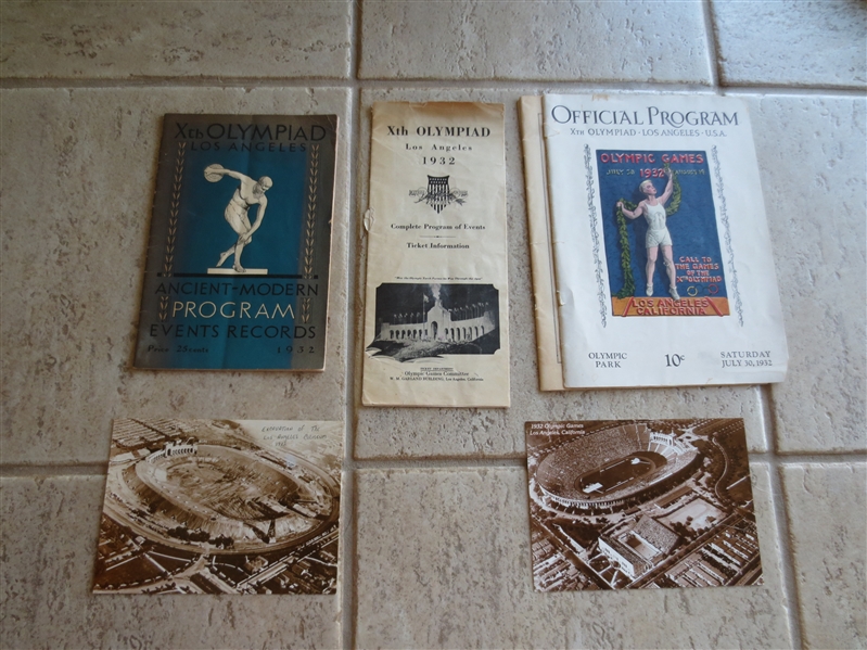The 1932 Olympics Package---5 pieces