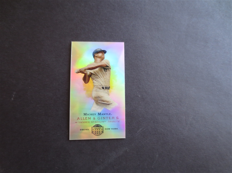 2008 Allen & Ginter Mickey Mantle Yankee Stadium Tribute Baseball Card 