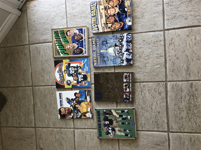 (7) Notre Dame Football Guides:  1981, 84, 93, 96, 98, 2000, 2001