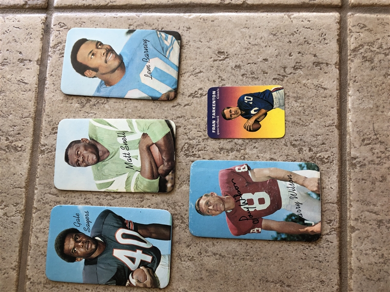 (5) 1970 Topps Football Card Inserts