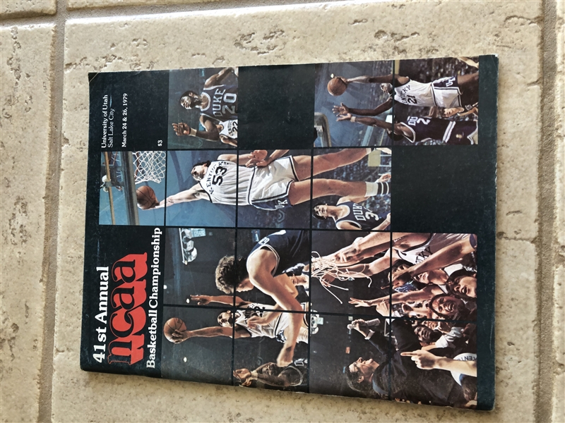 1979 NCAA Championship basketball program (Bird vs. Magic) 