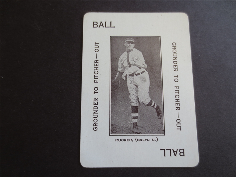 1913 National Game Rucker Brooklyn WG5 Baseball Card