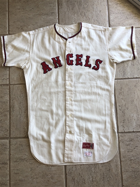 1960's California Angels Game Worn (?) Jersey #6 Rawlings Size 42