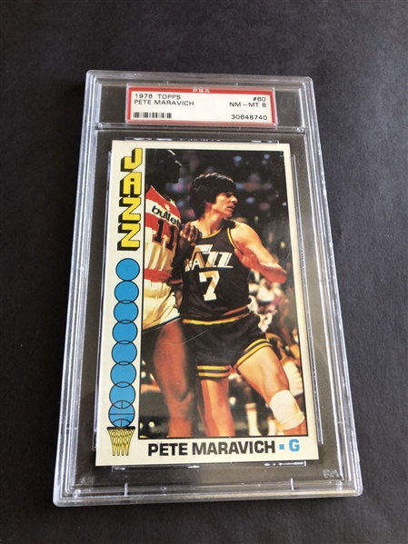 1976-77 Topps All Star HOF Pete Maravich PSA 8 nmt-mt basketball card #60