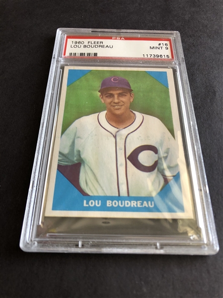 1960 Fleer Lou Boudreau PSA 9 Mint baseball card #16