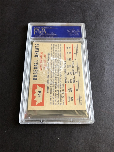 1960 Fleer Lou Boudreau PSA 9 Mint baseball card #16