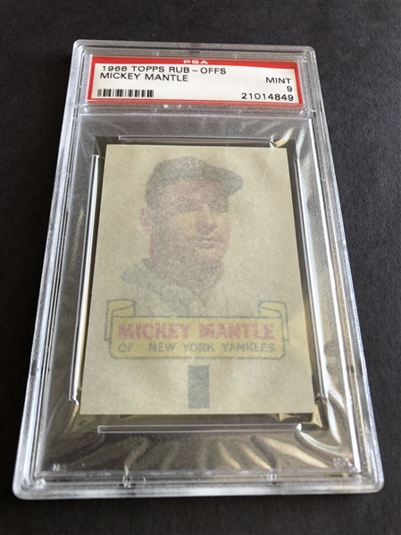 1966 Topps Rub-offs Mickey Mantle PSA 9 MINT baseball card WOW!
