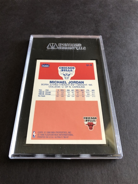 1996-97 Fleer Ultra Michael Jordan Decade of Excellence SGC 8.5 nmt-mt+ U-4 basketball card  GOAT!